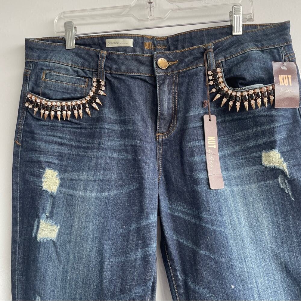 NWT Kut from the Kloth Boyfriend Jeans Studded - Picture 2 of 6